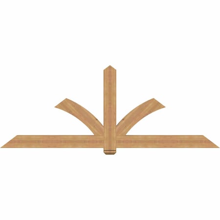 Ekena Millwork Redmond Smooth Timber Gable Bracket, Western Red Cedar, 96"W x 36"H x 3 1/2"D x 5 1/2"F, 9/12 Pitch GBW096X36X0406RED00SWR